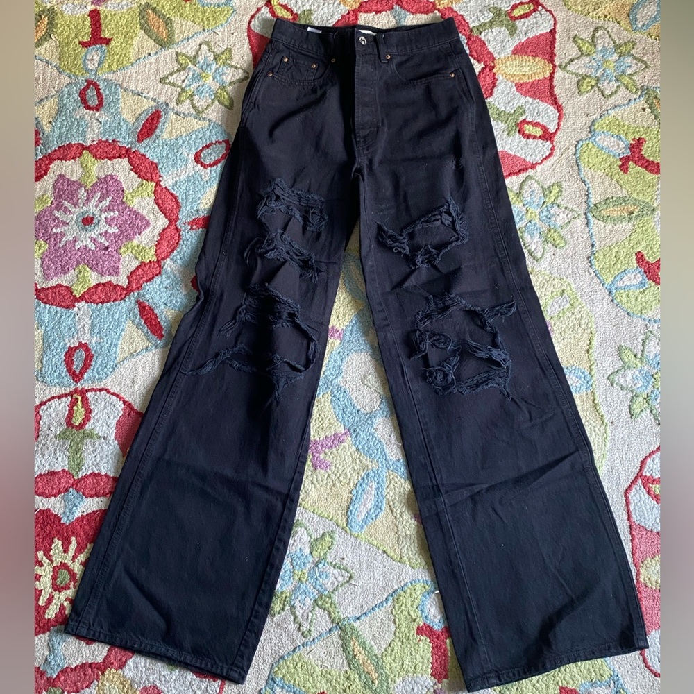 pacsun wide leg ripped jeans